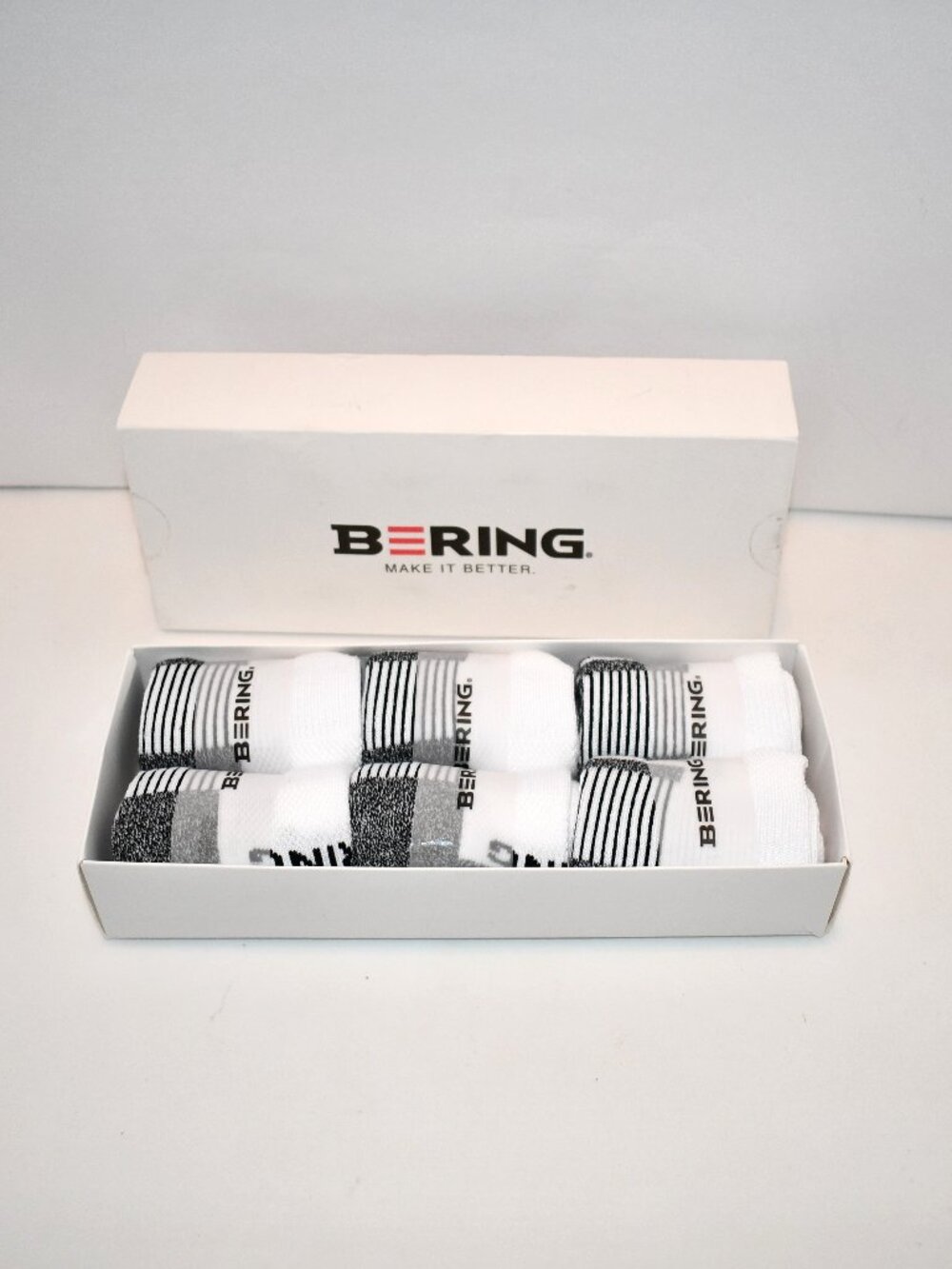 BERING Kids' Athletic Cushion Ankle Socks 6 Pairs Low Cut Heel Tab, NWT